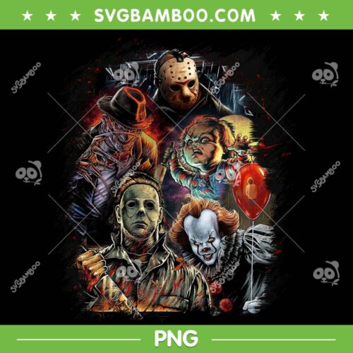 Horror Movies Friends PNG, Halloween Horror Characters PNG, Friends Halloween PNG