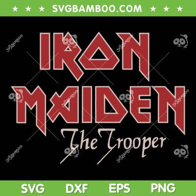 Iron Maiden Distressed Logo Stacked SVG, Iron Maiden Logo SVG, Metal Music Band DXF SVG PNG EPS