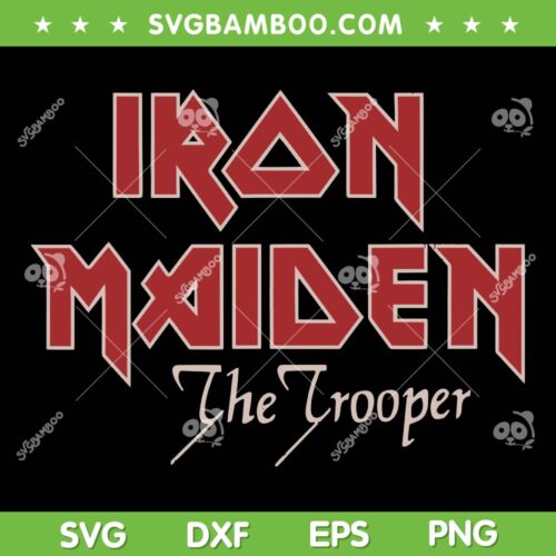 Iron Maiden Distressed Logo Stacked SVG, Iron Maiden Logo SVG, Metal Music Band DXF SVG PNG EPS