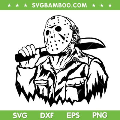 Jason Voorhees SVG PNG, Jason Voorhees Facemask SVG, Horror Movie Character DXF SVG PNG EPS
