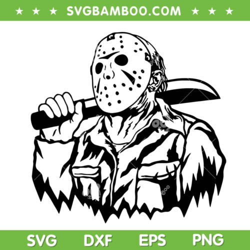 Jason Voorhees SVG PNG, Jason Voorhees Facemask SVG, Horror Movie Character DXF SVG PNG EPS