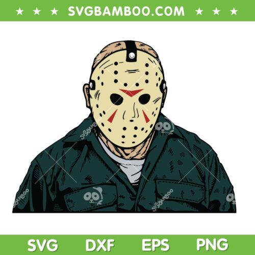 Jason Voorhees Horror Mask SVG PNG, Horror Halloween Jason SVG, Jason Mask DXF SVG PNG EPS