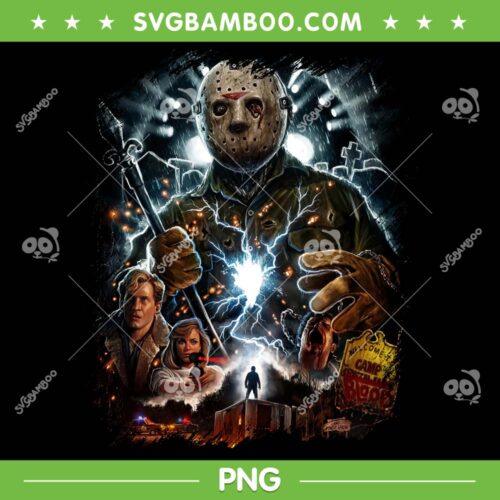 Jason Voorhees Poster PNG, Horror Movie Poster Jason Voorhees PNG, Halloween Horror PNG