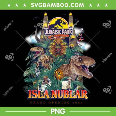 Jurassic Park Grand Opening 2023 PNG, Jurassic Park 30th Anniversary PNG, Isla Nublar PNG