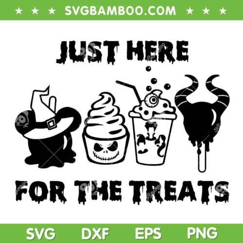 Just Here For The Treats SVG PNG, Disney Halloween Snacks SVG, Disney Snacks DXF SVG PNG EPS