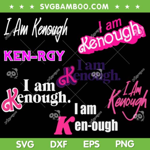 Kenough SVG Bundle, Funny I Am Kenough SVG Bundle, Barbenheimer DXF SVG PNG EPS