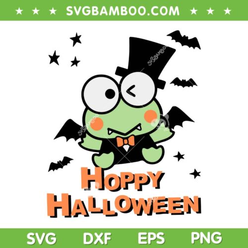 Keroppi Hoppy Halloween SVG PNG, Hoppy Halloween Gift SVG, Happy Halloween DXF SVG PNG EPS
