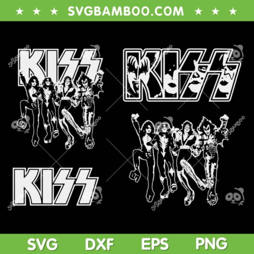 Kiss Band SVG PNG, American Rock Band SVG, Music Band Kiss DXF SVG PNG EPS