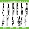 Knife Horror Movie Characters SVG Bundle, Halloween Knife SVG Bundle, Horror Knife DXF SVG PNG EPS