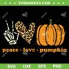 Leopard Peace Love Pumpkin SVG PNG, Halloween Pumpkin SVG, Skeleton Halloween DXF SVG PNG EPS