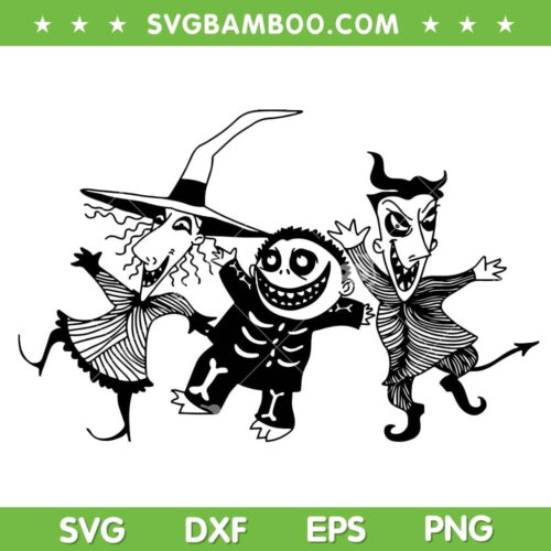 Lock Shock And Barrel SVG PNG, Nightmare Before Christmas Barrel SVG, Friends Halloween DXF SVG PNG EPS