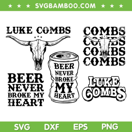 Luke Combs SVG Bundle, Country Music SVG Bundle, Luke Combs World Tour 2023 DXF SVG PNG EPS