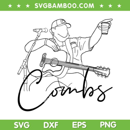 Luke Combs SVG PNG, Luke Combs Country Music SVG, Guitar Luke Combs Stars DXF SVG PNG EPS