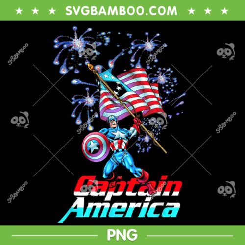 Marvel Captain America Comics Retro PNG, Classic Captain American Flag PNG, Captain 4th Of July PNG