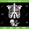 Maternity Baby Girl Skeleton SVG PNG, Halloween Pregnancy Bump SVG, Baby Skeleton DXF SVG PNG EPS