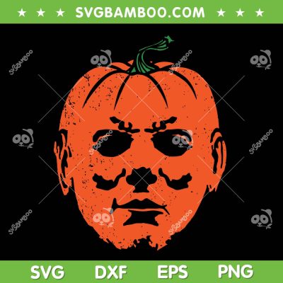Michael Myers Pumpkin Head SVG PNG, Halloween Horror Pumpkin SVG, Pumpkin Scary DXF SVG PNG EPS