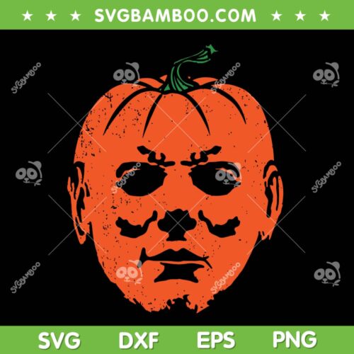 Michael Myers Pumpkin Head SVG PNG, Halloween Horror Pumpkin SVG, Pumpkin Scary DXF SVG PNG EPS
