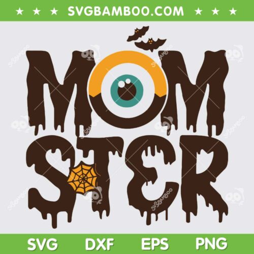 Momster Halloween SVG PNG, One Eye Momster SVG, Happy Halloween DXF SVG PNG EPS
