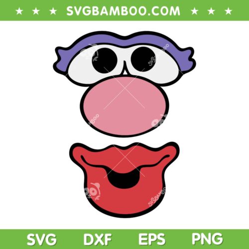 Mr Potato Head Halloween SVG PNG, Mrs Potato Head Big Face SVG, Funny Mr Potato DXF SVG PNG EPS