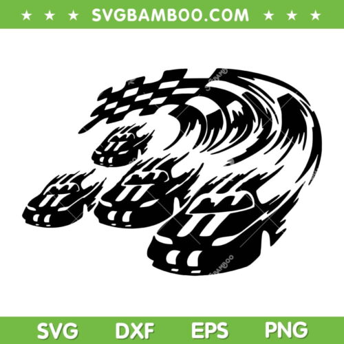 Nascar Racing Cars Silhouette SVG PNG, Nascar Car SVG, Sport Car DXF SVG PNG EPS