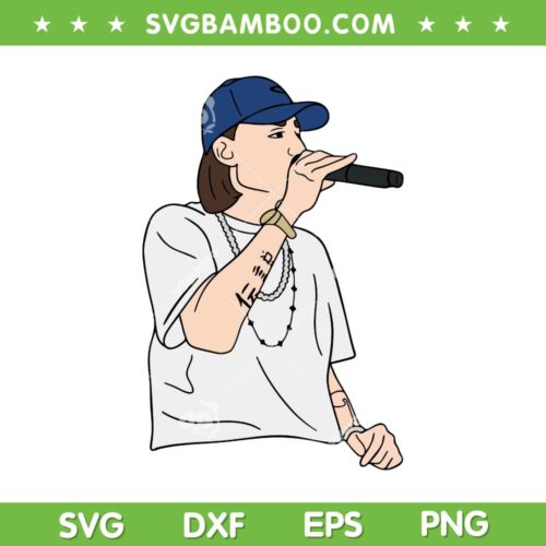 Peso Pluma With Microphone SVG PNG, Musica Peso Pluma SVG, Peso Pluma Quote DXF SVG PNG EPS