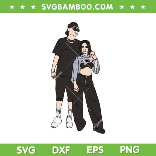 Peso Pluma X Becky G SVG PNG, Peso Pluma Lover SVG, Peso Pluma Singer DXF SVG PNG EPS