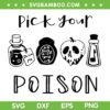 Pick Your Poison Disney Halloween SVG PNG, Pick Your Poison SVG, Villains Disney DXF SVG PNG EPS