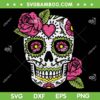 Pink Rose Sugar Skull SVG PNG, Sugar Skull With Pink Roses SVG, Skull Halloween DXF SVG PNG EPS Pink Rose Sugar Skull SVG PNG, Sugar Skull With Pink Roses SVG, Skull Halloween DXF SVG PNG EPS