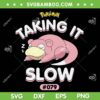 Pokemon Slowpoke SVG PNG, Slowpoke Taking It Slow SVG, Pokemon Taking It Slow 079 DXF SVG PNG EPS