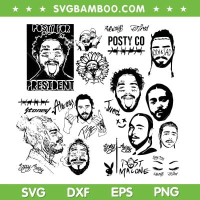 Post Malone SVG Bundle, Post Malone 2023 Tour SVG Bundle, Post For President DXF SVG PNG EPS Post Malone SVG Bundle, Post Malone 2023 Tour SVG Bundle, Post For President DXF SVG PNG EPS