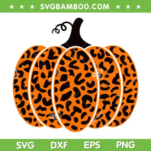 Pumpkin Leopard SVG PNG, Halloween Pumpkin Cheetah SVG, Halloween Leopard Pumpkin DXF SVG PNG EPS