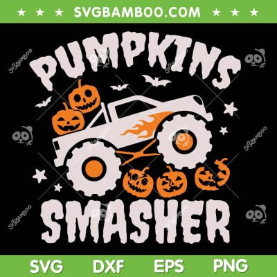 Pumpkins Smasher SVG PNG, Halloween Pumpkin Truck SVG, Halloween Monster DXF SVG PNG EPS Pumpkins Smasher SVG PNG, Halloween Pumpkin Truck SVG, Halloween Monster DXF SVG PNG EPS