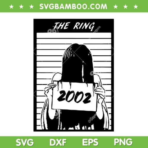Samara Morgan The Ring 2002 SVG PNG, Halloween Horror Movie Mugshot SVG, Samara The Ring DXF SVG PNG EPS