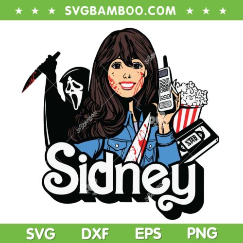 Sidney Calls Ghostface SVG PNG, Scream Ghost Horror Movies SVG, Sidney Halloween DXF SVG PNG EPS