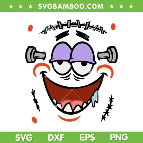 SpongeBob Frankenstein SVG PNG, Patrick Star Horror Movie SVG, Horror Scary Spongebob DXF SVG PNG EPS