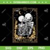 The Lovers Vintage Tarot Card SVG PNG, The Lovers Tarot Card SVG, Skeletons Halloween DXF SVG PNG EPS
