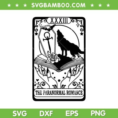 The Paranormal Romance Tarot Card SVG PNG, XXXIII The Paranormal Romance SVG, Calypso Belle DXF SVG PNG EPS