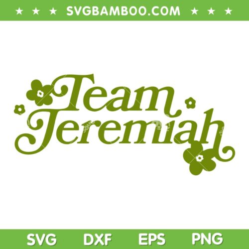 Team Jeremiah Floral SVG PNG, The Summer I Turned Pretty SVG, Team Jeremiah Cousins Beach DXF SVG PNG EPS