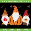 Three Gnomes Pumpkin Halloween SVG PNG, Gnomes Halloween SVG, Three Halloween Gnomes DXF SVG PNG EPS
