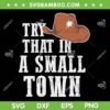 Try That In A Small Town Western Cowboy SVG, Jason Aldean Cowboy Western SVG, Country Music DXF SVG PNG EPS
