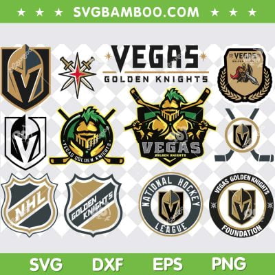 Vegas Golden Knights SVG Bundle, NHL Golden Knights SVG Bundle, NHL Hockey Logo DXF SVG PNG EPS