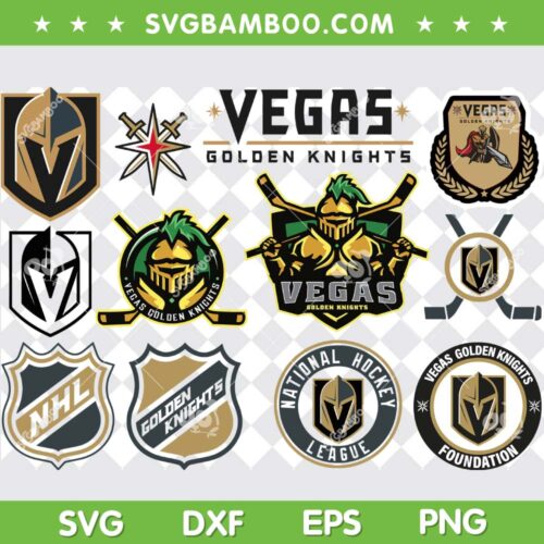 Vegas Golden Knights SVG Bundle, NHL Golden Knights SVG Bundle, NHL Hockey Logo DXF SVG PNG EPS