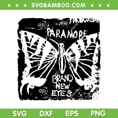 Vintage Paramore Tattoo SVG PNG, 2023 Paramore Tour SVG, Paramore Butterfly DXF SVG PNG EPS