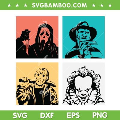 Windows Horror Movie Characters SVG PNG, Retro Ghostface Freddy Jason Pennywise SVG, Halloween Horror Movie DXF SVG PNG EPS Windows Horror Movie Characters SVG PNG, Retro Ghostface Freddy Jason Pennywise SVG, Halloween Horror Movie DXF SVG PNG EPS