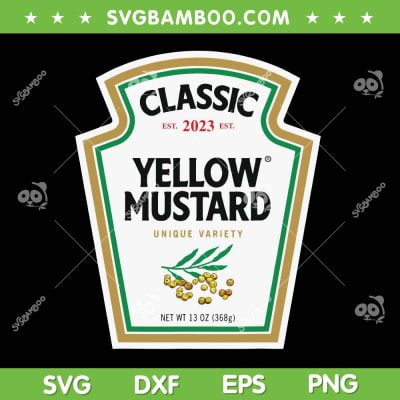 Yellow Mustard DIY Halloween Costume SVG, Mustard Classic 2023 SVG, Funny Food DXF SVG PNG EPS Yellow Mustard DIY Halloween Costume SVG, Mustard Classic 2023 SVG, Funny Food DXF SVG PNG EPS