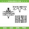Zach Bryan Bull Skull SVG PNG, Zach Bryan 2023 Tour SVG, Country Music DXF SVG PNG EPS