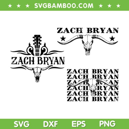 Zach Bryan Bull Skull SVG PNG, Zach Bryan 2023 Tour SVG, Country Music DXF SVG PNG EPS