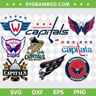 Washington Capitals SVG Bundle, Washington Capitals Logo SVG Bundle, NHL Team DXF SVG PNG EPS