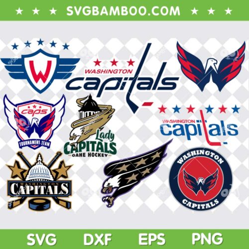Washington Capitals SVG Bundle, Washington Capitals Logo SVG Bundle, NHL Team DXF SVG PNG EPS
