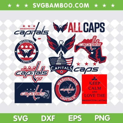 Washington Capitals Logo SVG Bundle, NHL Washington Capitals SVG Bundle, Sport Logo DXF SVG PNG EPS